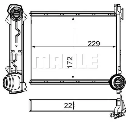 Радиатор отопителя citroen c4 10- MAHLE/KNECHT AH264000S