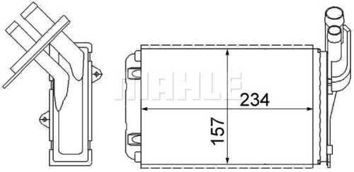 Радиатор отопителя MAHLE/KNECHT AH99000S