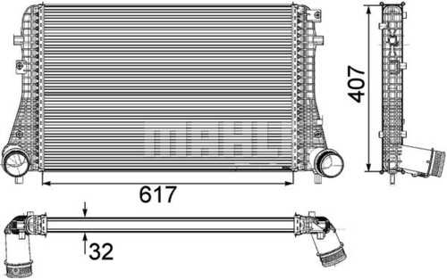 Интеркулер MAHLE/KNECHT CI208000P