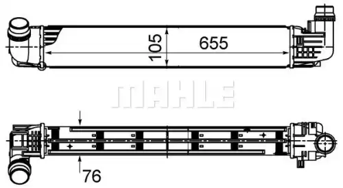 Интеркулер renault duster 1.5 dci 10- MAHLE/KNECHT CI496000S