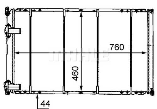 Cr526000s радиатор охлаждающей жидкости MAHLE/KNECHT CR 526 000S