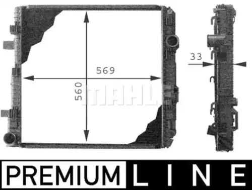 Радиатор охлаждение двигателя behr premium line