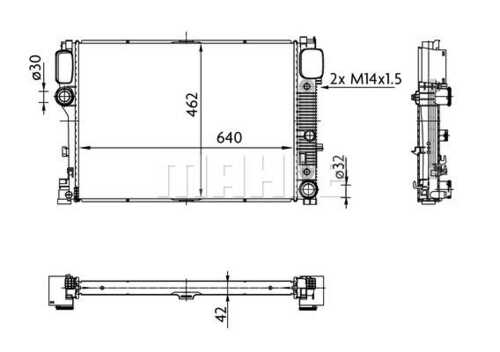 Радиатор двигателя MAHLE/KNECHT CR38000S