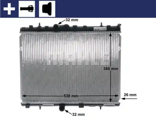 Радиатор охлаждения MAHLE/KNECHT CR5000S