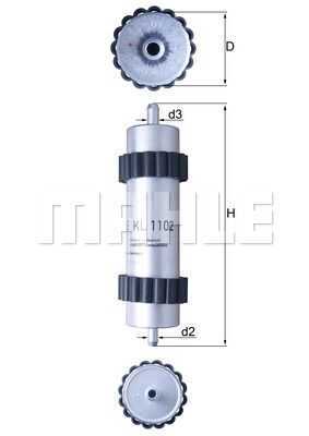 Фильтр топливный MAHLE/KNECHT KL1102