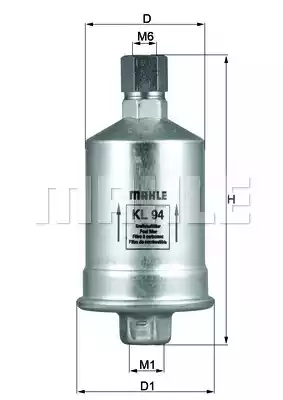 Фильтр топливный MAHLE/KNECHT KL94