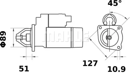 Ms 325 стартер MAHLE/KNECHT MS 325