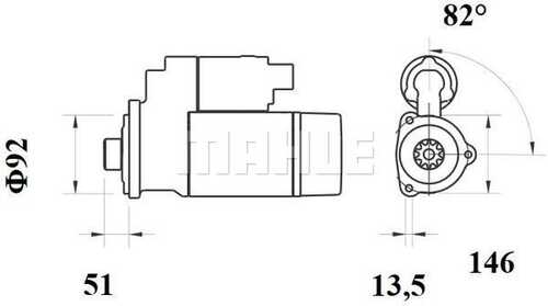 Ms 776 стартер 24v 5.5kw 11 зубьев MAHLE/KNECHT MS 776
