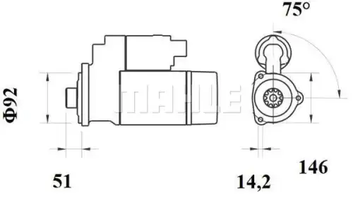 Ms781 стартер MAHLE/KNECHT MS 781