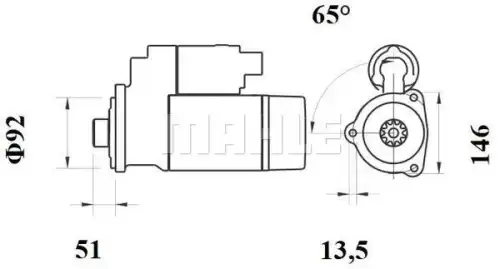 Стартер MAHLE/KNECHT MS758