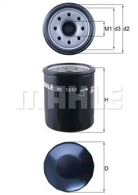 Масляный фильтр MAHLE/KNECHT OC1243
