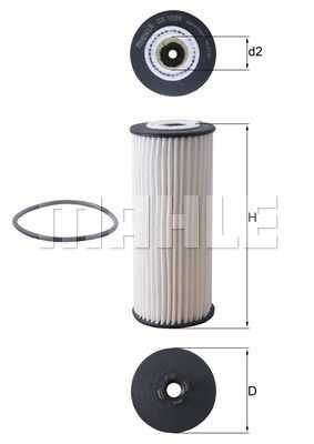 Oil filter MAHLE/KNECHT OX1236D