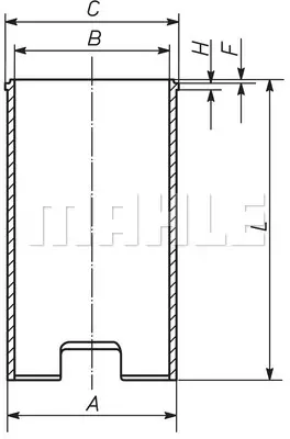 Гильза цилиндра MAHLE/KNECHT 029WV1300