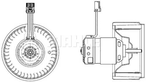 Вентилятор отопителя MAHLE/KNECHT AB22000P