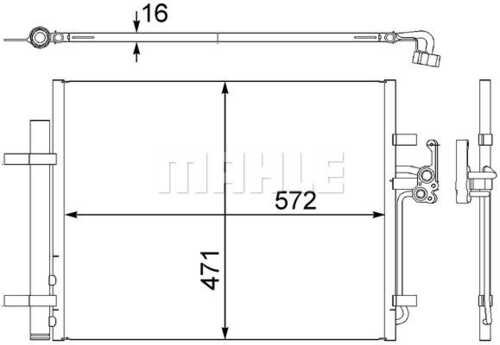 Конденсатор кондиционера MAHLE/KNECHT AC441000S