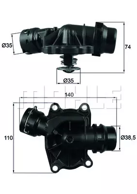 Термостат охлаждающей жидкости MAHLE/KNECHT TI23388