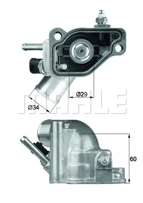 Термостат охлаждающей жидкости MAHLE/KNECHT TI592