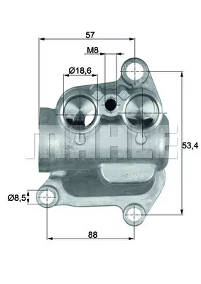 Термостат масляного охлаждения MAHLE/KNECHT TO12100