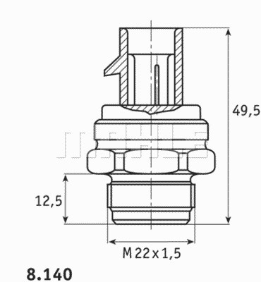 Термовыключатель вентилятора радиатора MAHLE/KNECHT TSW13D