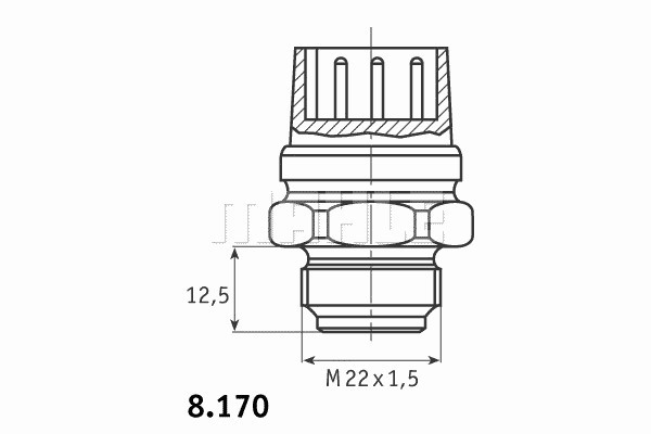 Термовыключатель вентилятора радиатора MAHLE/KNECHT TSW32