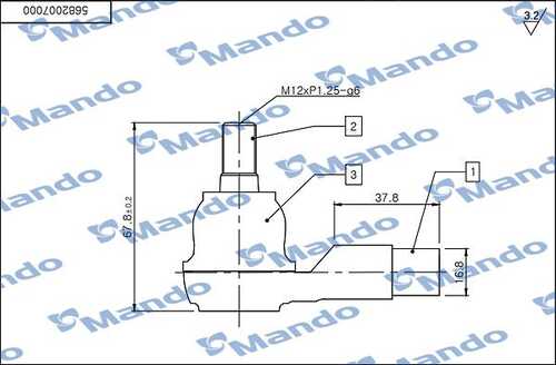 Наконечник рулевой тяги kia picanto (ta) (2011-05-) MANDO DSA020509