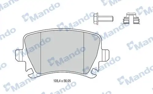 Колодки тормозные дисковые MANDO MBF015194