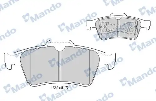 Колодки тормозные дисковые MANDO MBF015221
