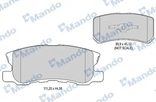 Колодки тормозные дисковые mitsubishi asx 2010 asx van 2010 galloper 1998 - 2003 grandis 2004 lancer sportback 2008 outlander ii 2006 - 2012 outlander ii van 2 MANDO MBF015717