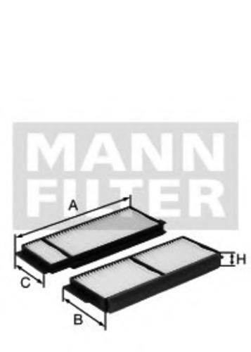 Воздушный фильтр салона mann (рамка) MANN-FILTER CU 26 008-2