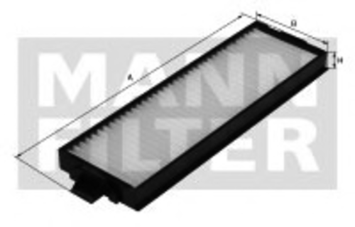 Воздушный фильтр салона mann (рамка) MANN-FILTER CU 2628