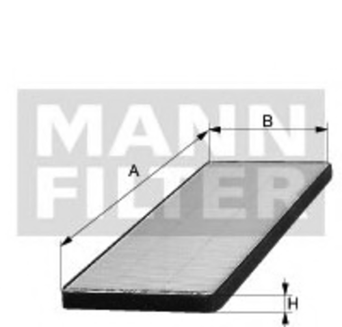 Воздушный фильтр салона mann (без рамки) MANN-FILTER CUK 4251