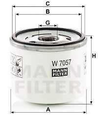 Масляный фильтр mann MANN-FILTER W 7057