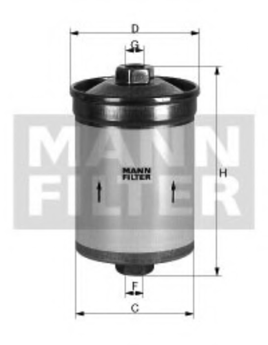 Топливный фильтр MANN-FILTER WK612/2