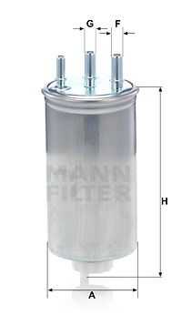 Топливный фильтр MANN-FILTER WK8039