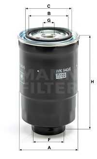 Топливный фильтр MANN-FILTER WK940/6X