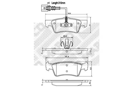 Колодки тормозные дисковые MAPCO 6878