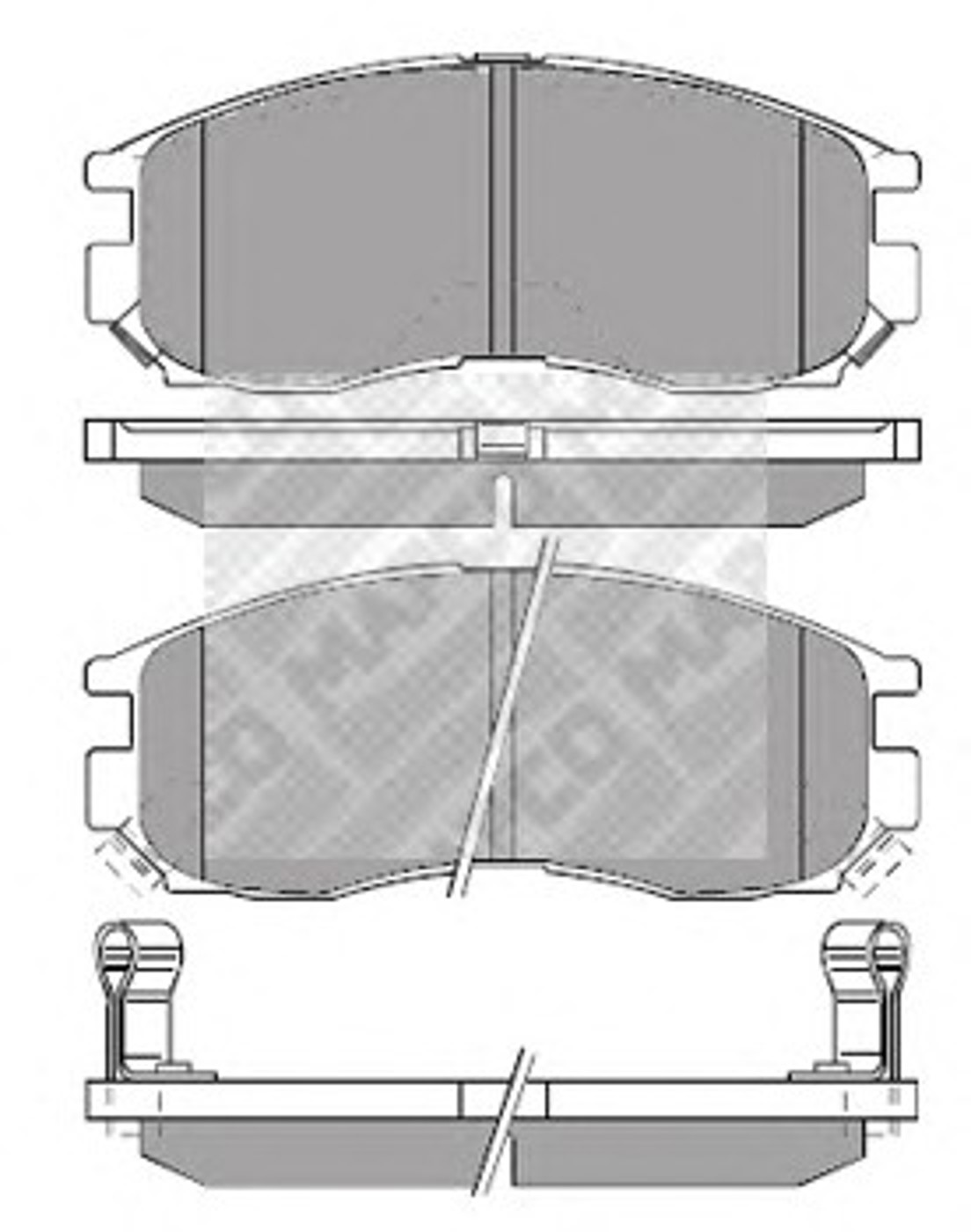 Колодки тормозные дисковые MAPCO 6457
