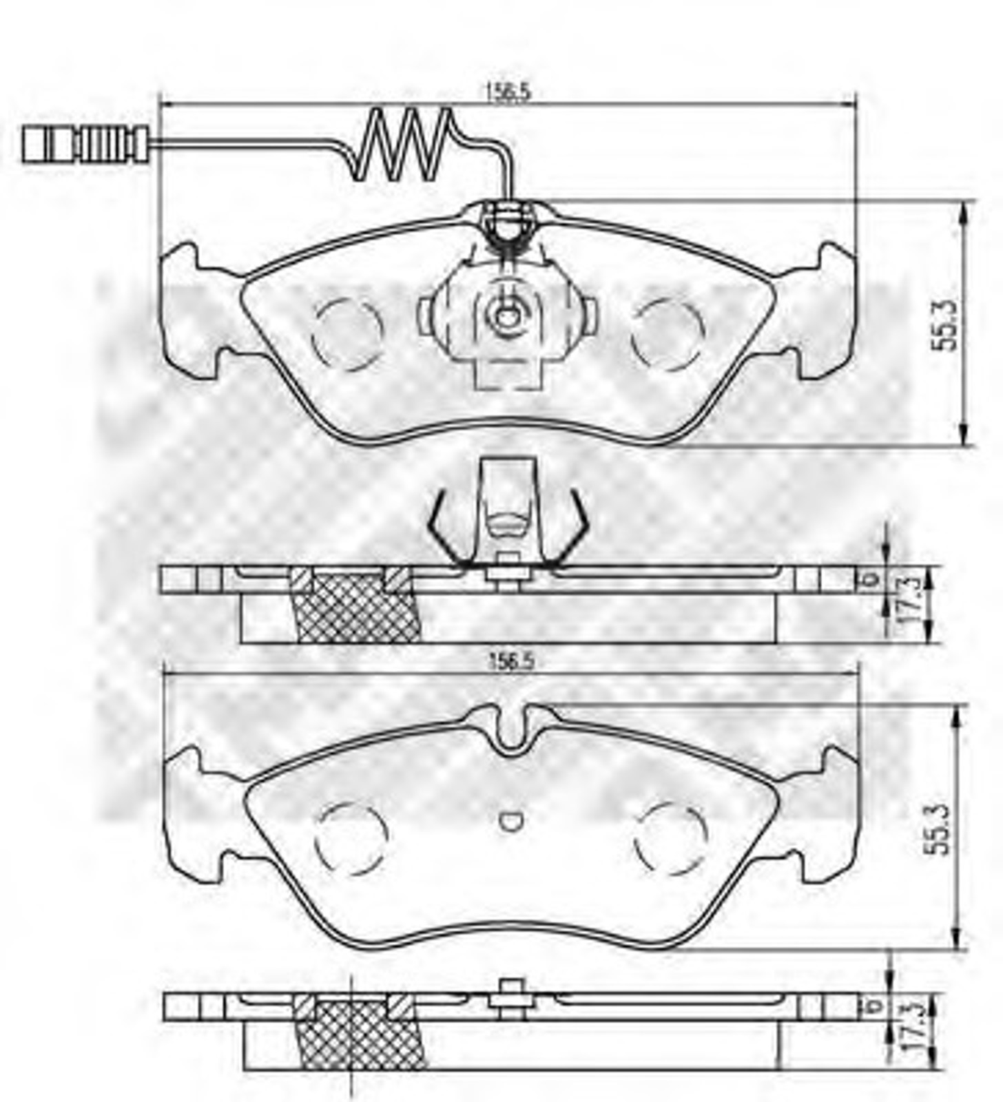 Колодки тормозные дисковые MAPCO 6513