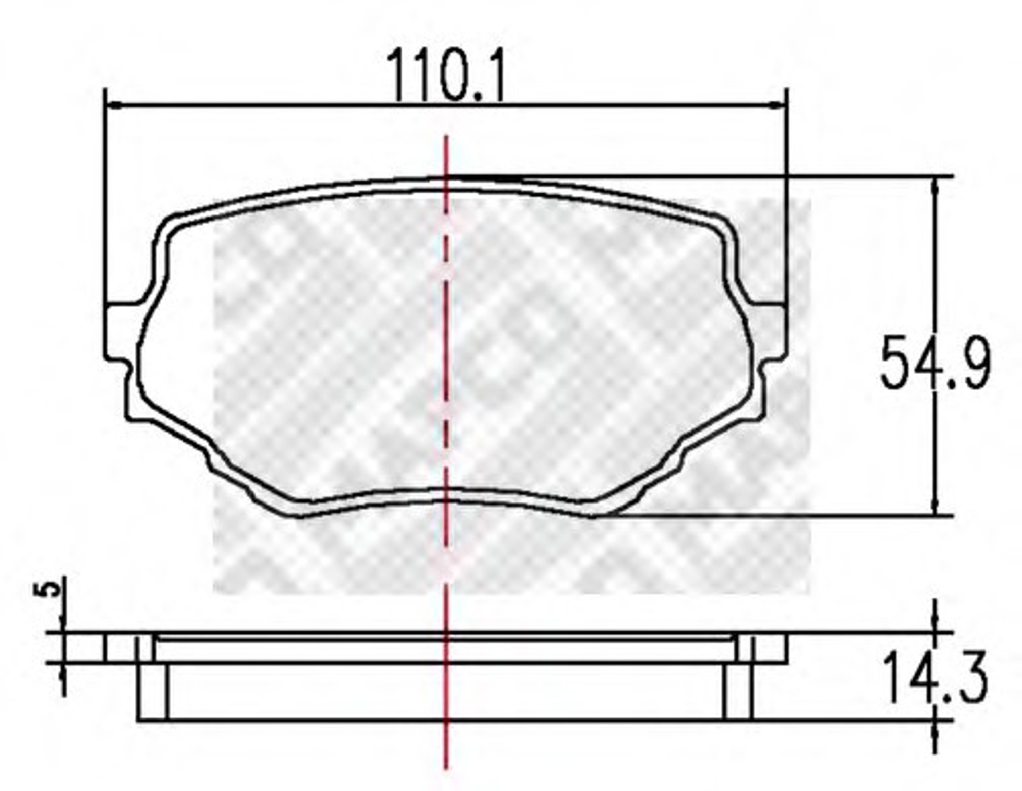 Колодки тормозные дисковые MAPCO 6763