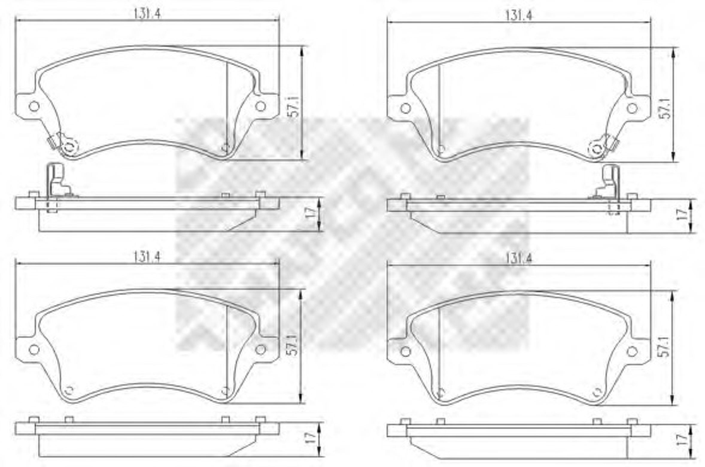 Колодки тормозные дисковые MAPCO 6765