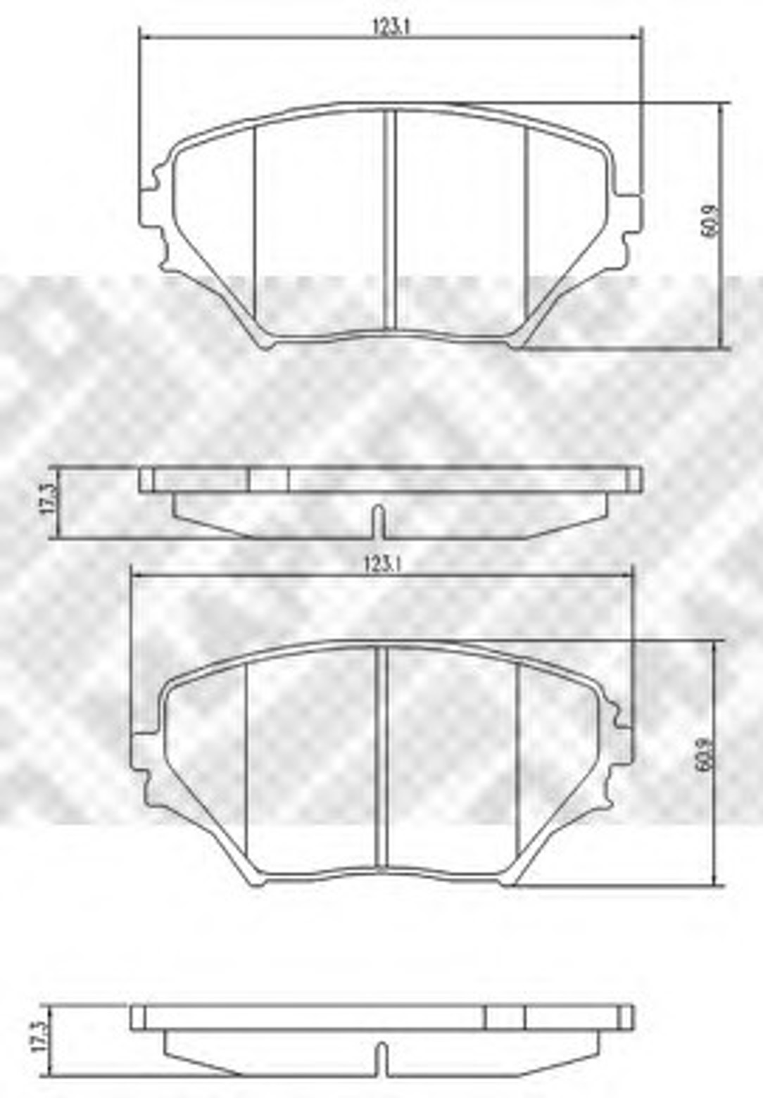 Колодки тормозные дисковые MAPCO 6768