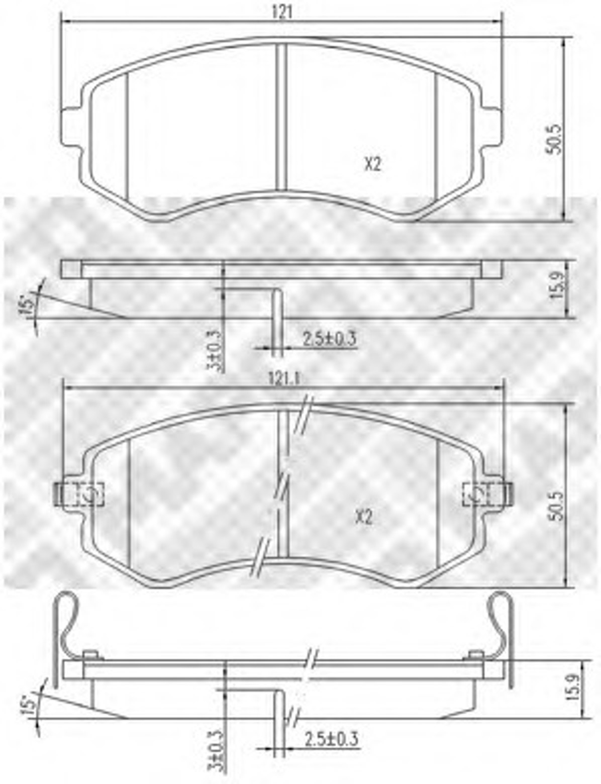 Колодки тормозные дисковые MAPCO 6810
