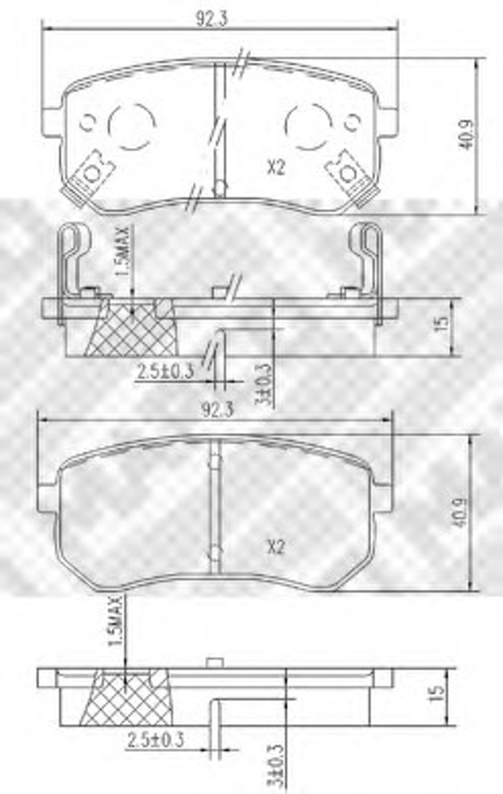 Колодки тормозные дисковые MAPCO 6816
