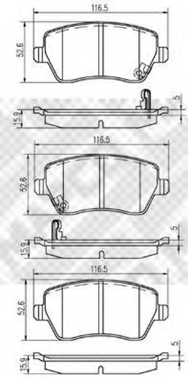 Колодки тормозные дисковые MAPCO 6835