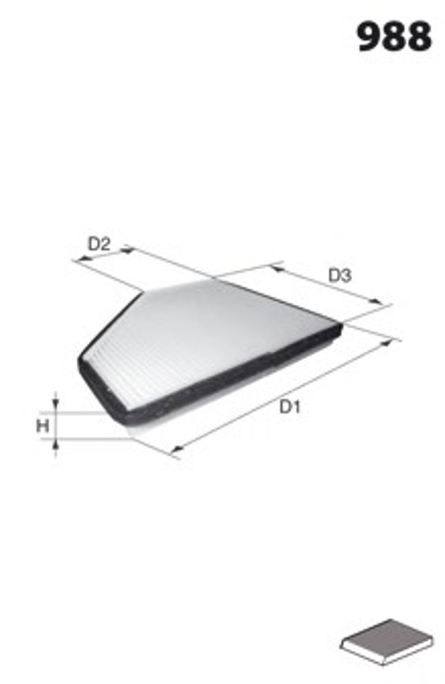 Фильтр салона MECAFILTER EKR7118