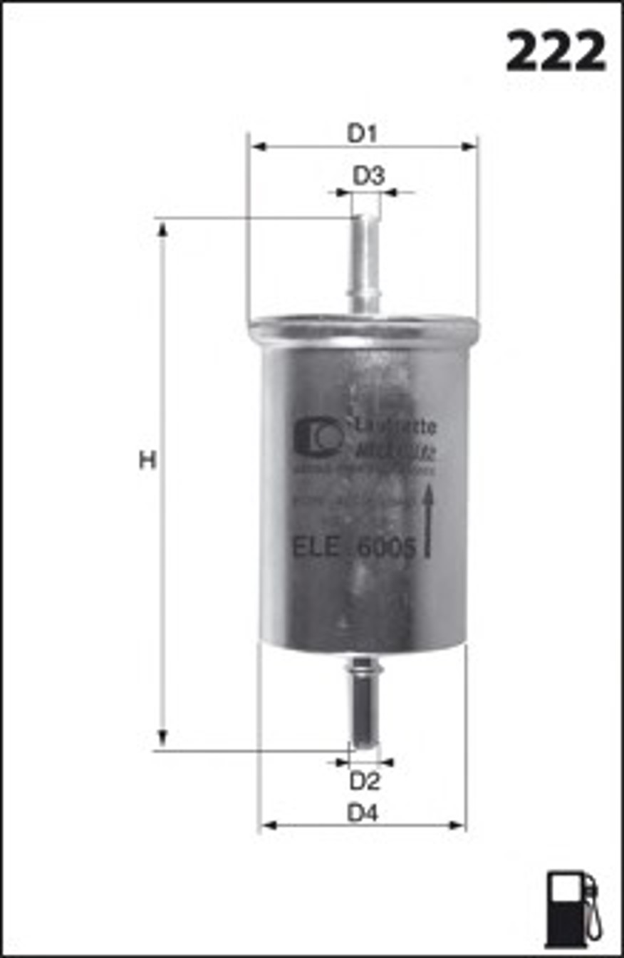 Фильтр топливный MECAFILTER ELE6006