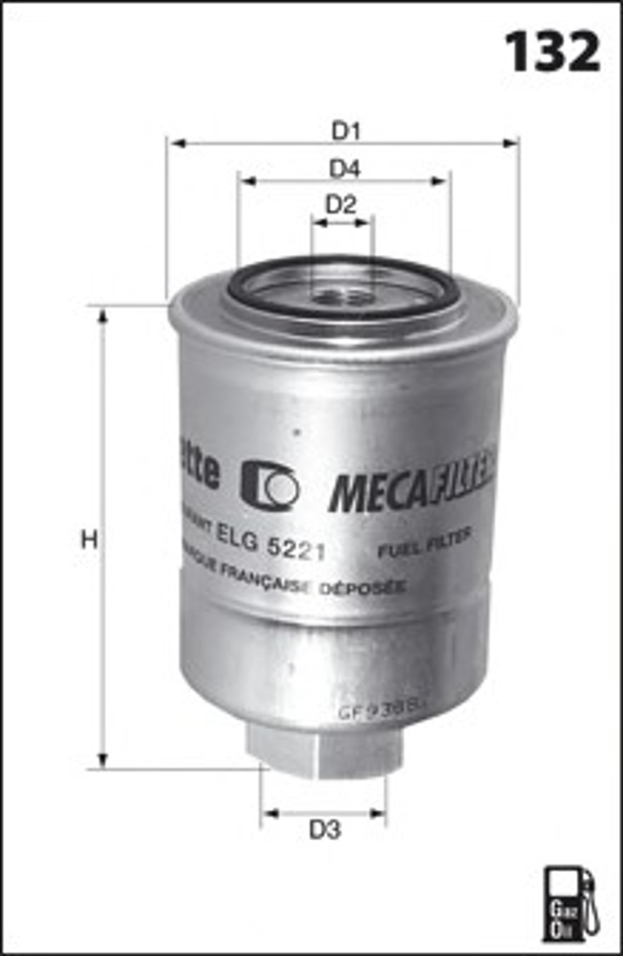 Фильтр топливный MECAFILTER ELG5360