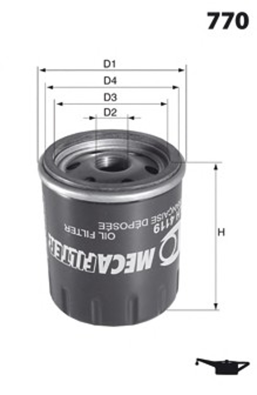Фильтр масляный MECAFILTER ELH4089