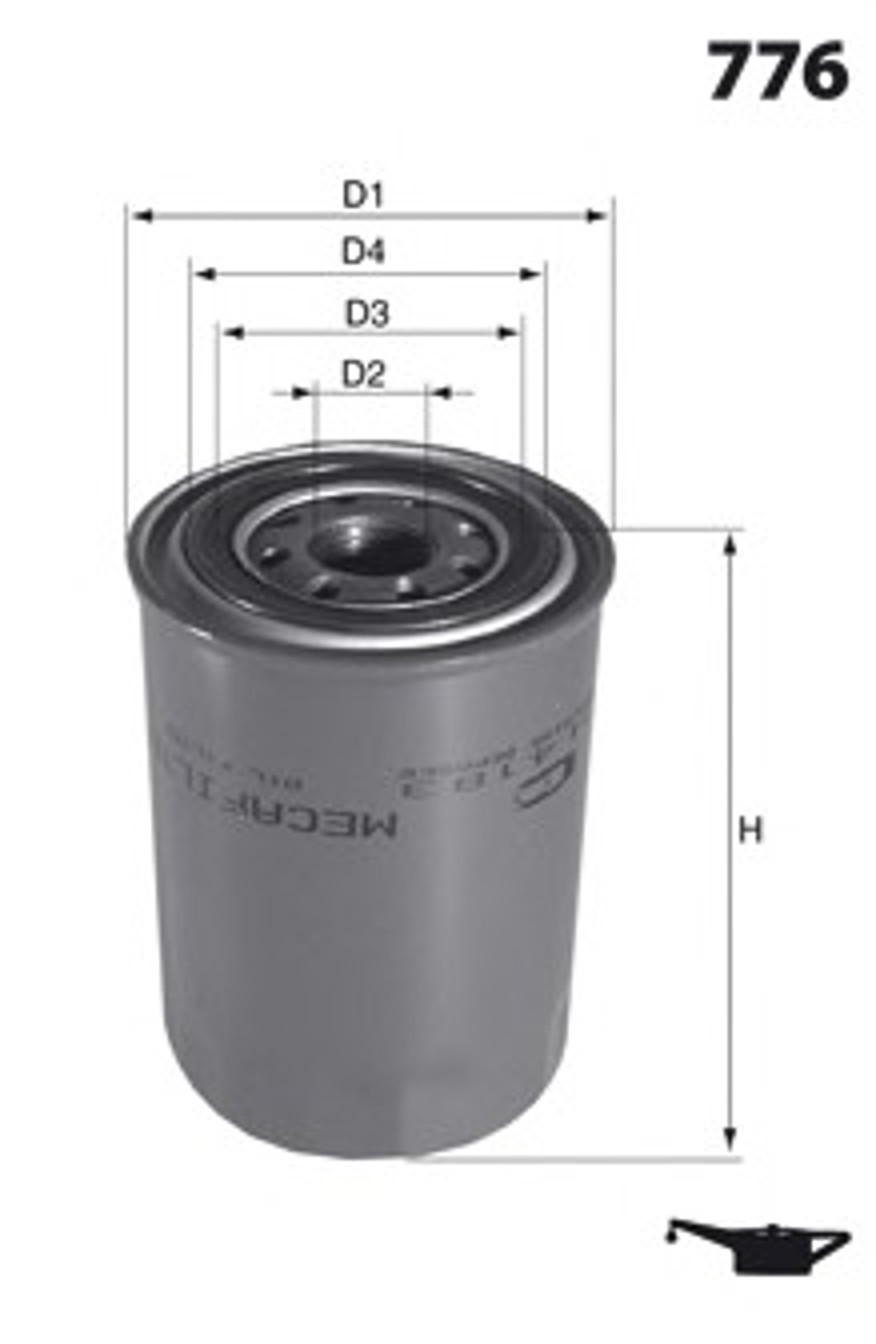 Фильтр масляный MECAFILTER ELH4260