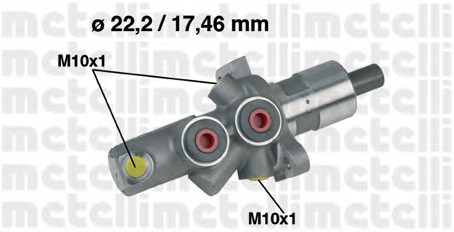 Главный тормозной цилиндр METELLI 05-0175
